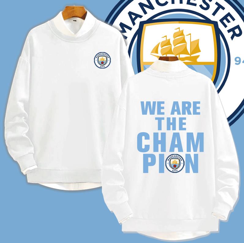 曼城球迷纪念建队125周边足球衣服男女休闲秋定制套头衫圆领卫衣