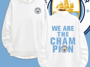 曼城球迷纪念建队125周边足球衣服男女休闲秋定制套头衫圆领卫衣